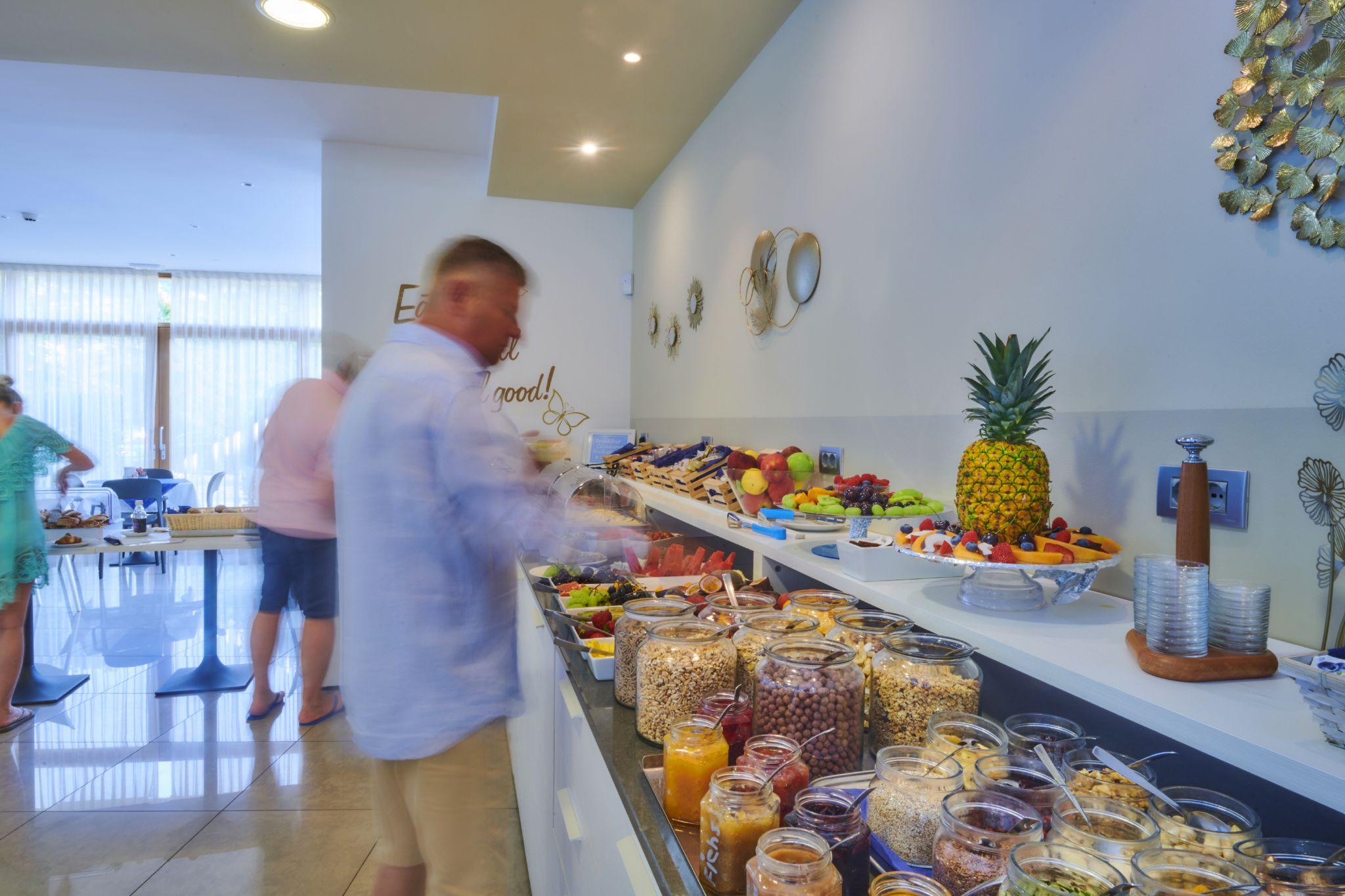 Breakfast buffet at Tullio Hotel